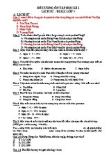 Đề cương ôn tập học kì I Lịch sử và Địa lí lớp 5